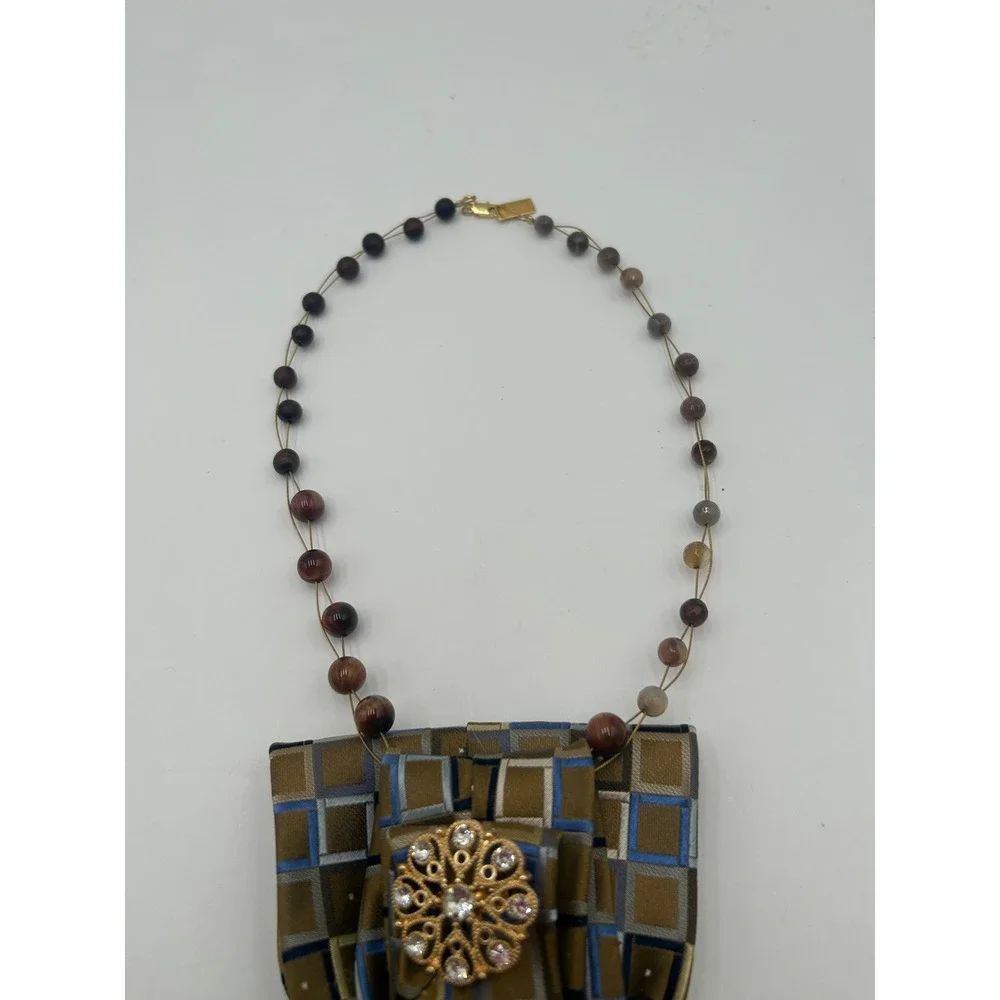 Athens Protasis Necklace with Valerio Garati Silk Tie Earring Bangle Jewelry Set
